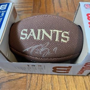 Wilson football signed by Drew Brees
